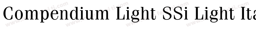 Compendium Light SSi Light Italic字体转换